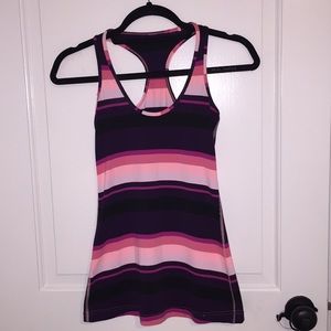 Striped lululemon cool Racerback tank!